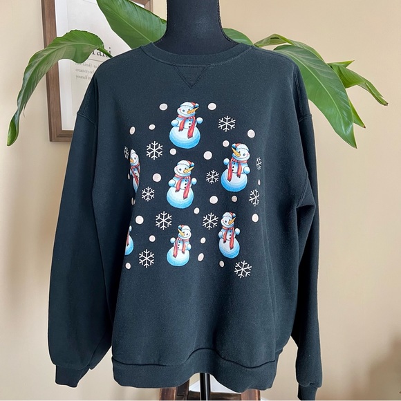 Jerzees Sweaters - Vintage Jerzees Christmas Ugly Sweater Snowman Sweatshirt